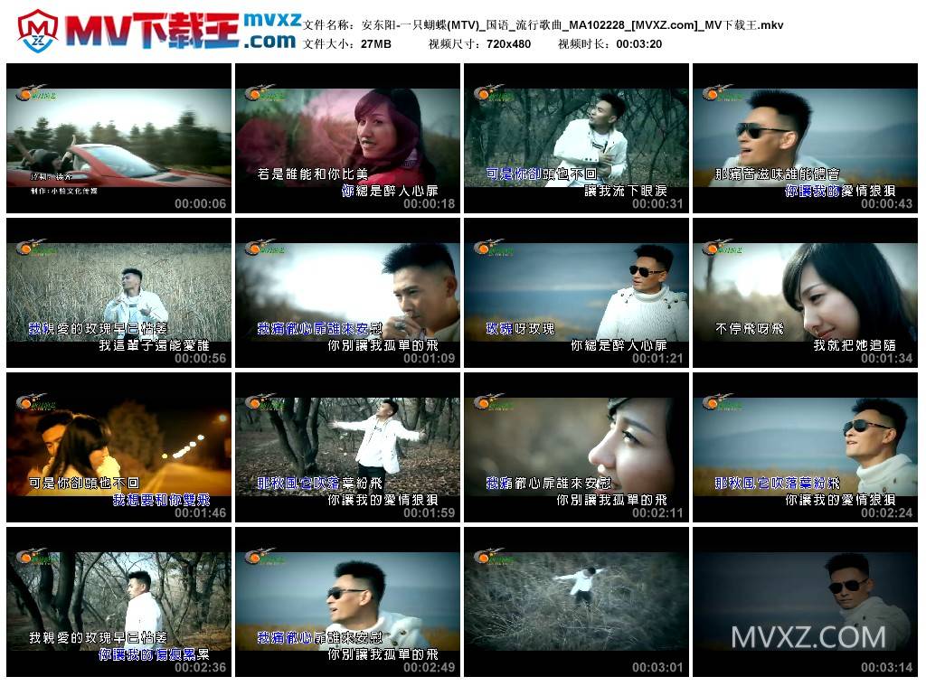 安东阳-一只蝴蝶(MTV)_国语_流行歌曲_MA102228